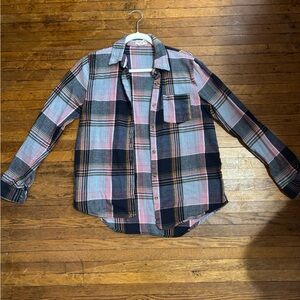 Button down flannel, medium, multicolored